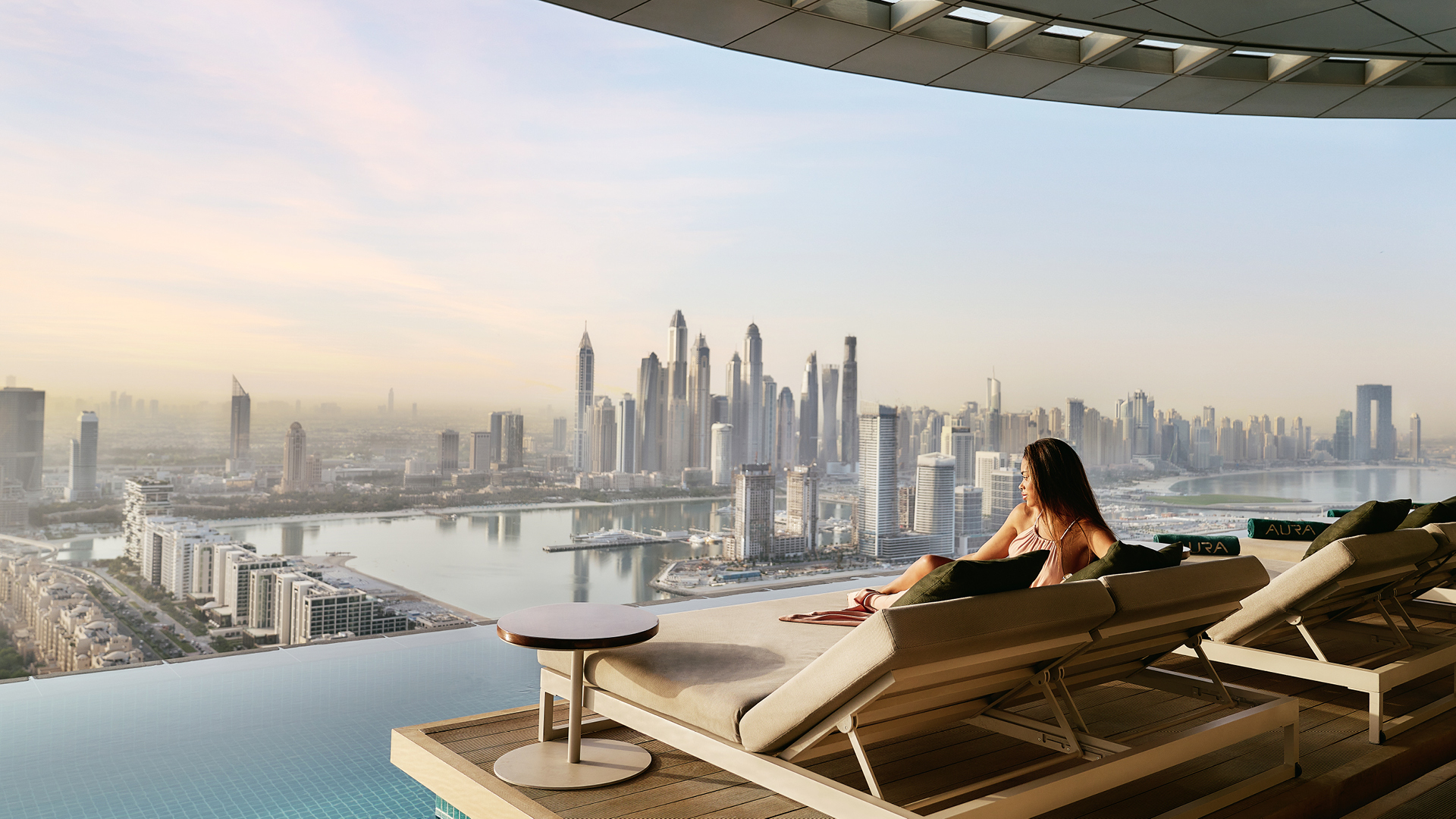 Rise with AURA, Sunrise Pool Experience - Burj View High Table seating 2nd Row, , large
